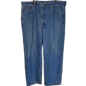 Levi’s 550 Relaxed Fit Class Blue Denim Jeans Mens W42 L29 5-Pocket Zipper Fly